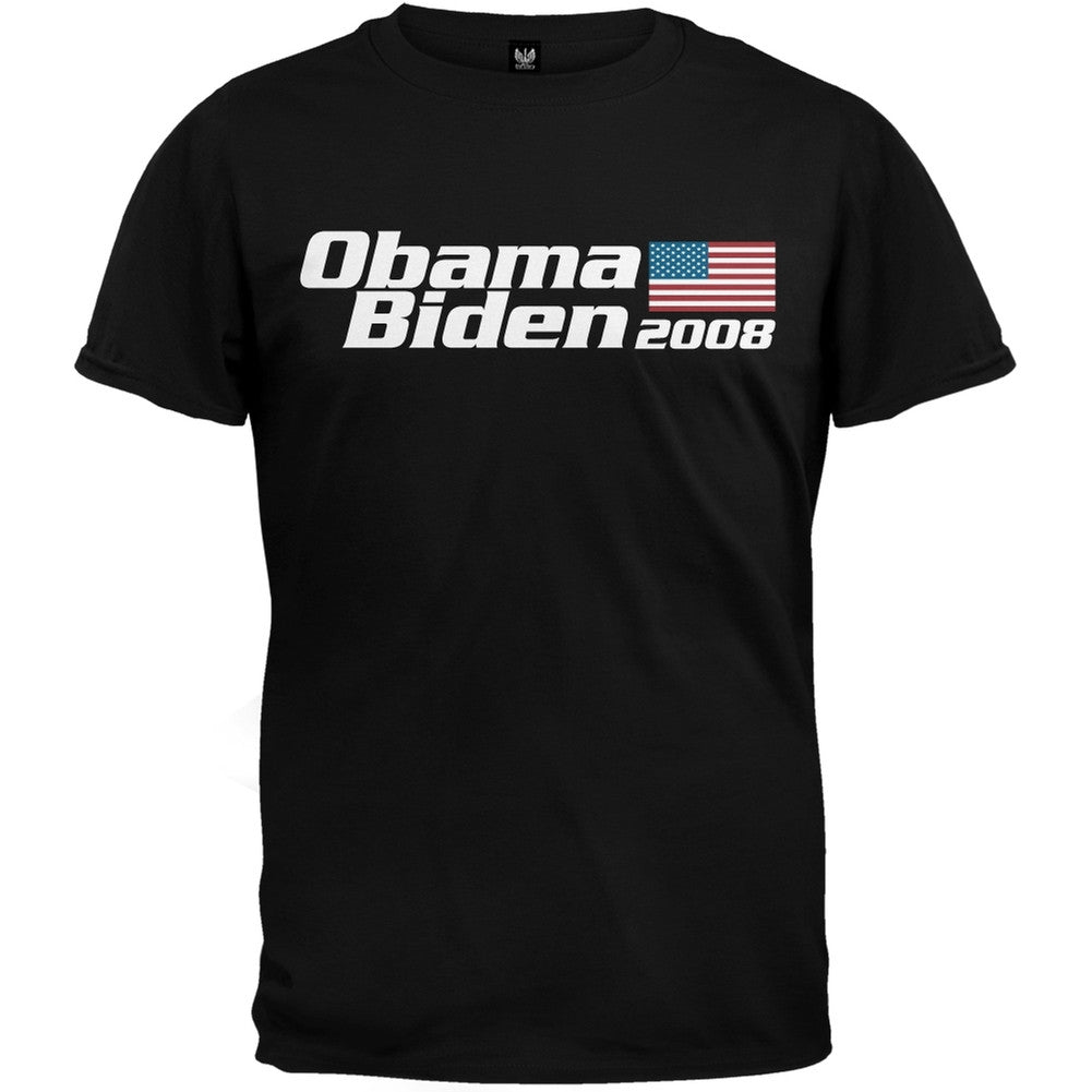 Obama & Biden Flag 2008 T-Shirt Men's T-Shirts Old Glory   