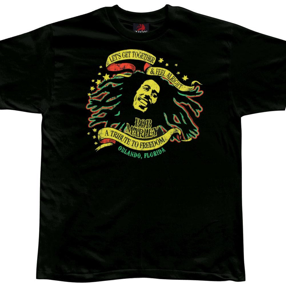 Bob Marley - Tribute To Freedom T-Shirt Men's T-Shirts Bob Marley SM  