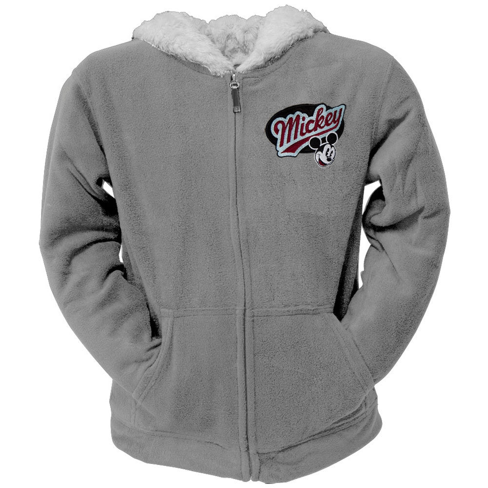 Mickey Mouse - Champions Swoosh Women's Zip Hoodie Women's Hoodies Mickey Mouse SM Grey 