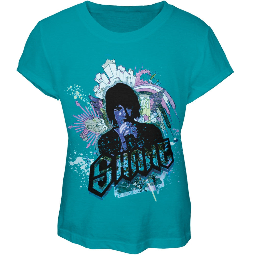 Camp Rock - Shane Graffiti Girls Youth T-Shirt Youth T-Shirts Camp Rock YSX Light Blue