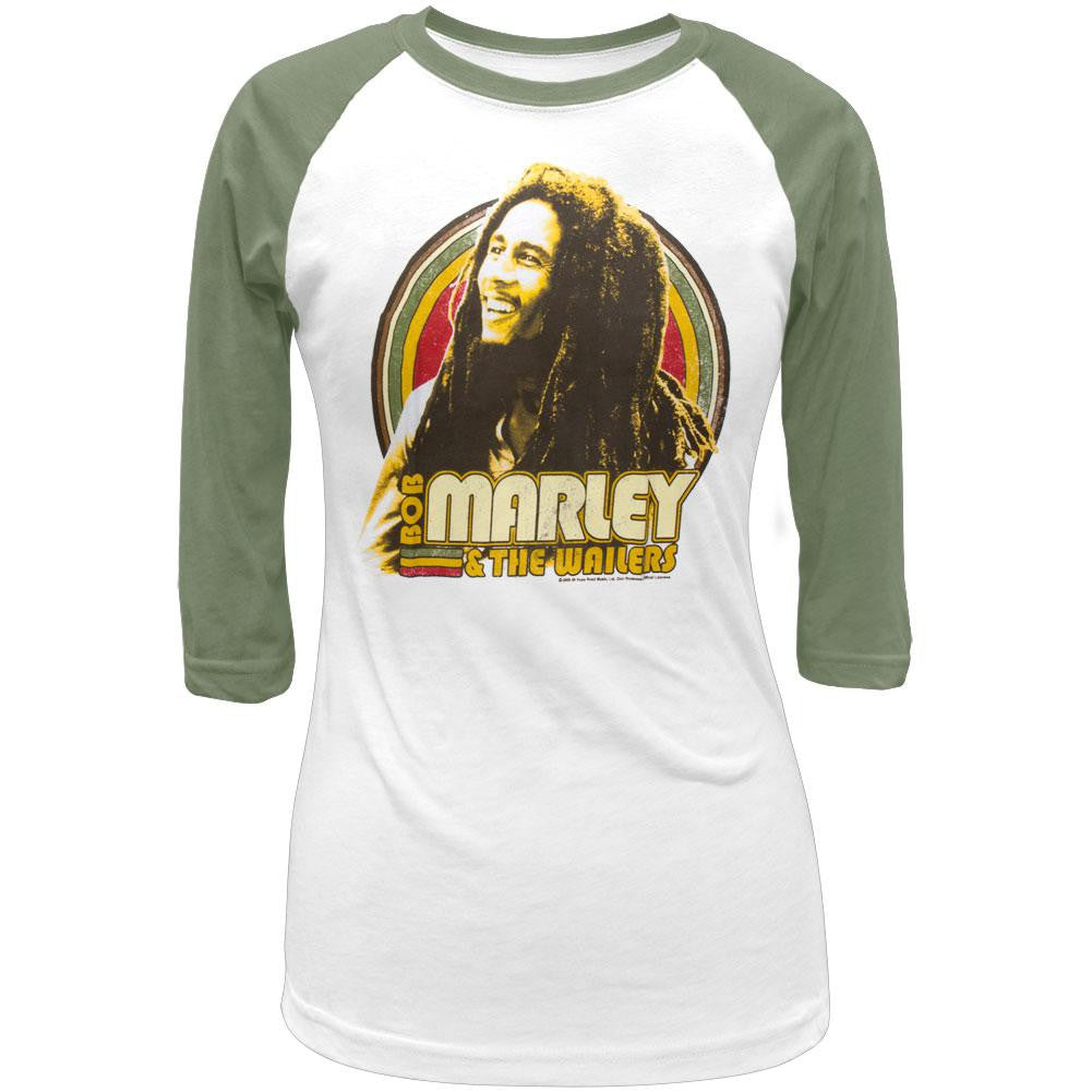 Bob Marley - Wailers Juniors Raglan Juniors Raglans Bob Marley XS White 