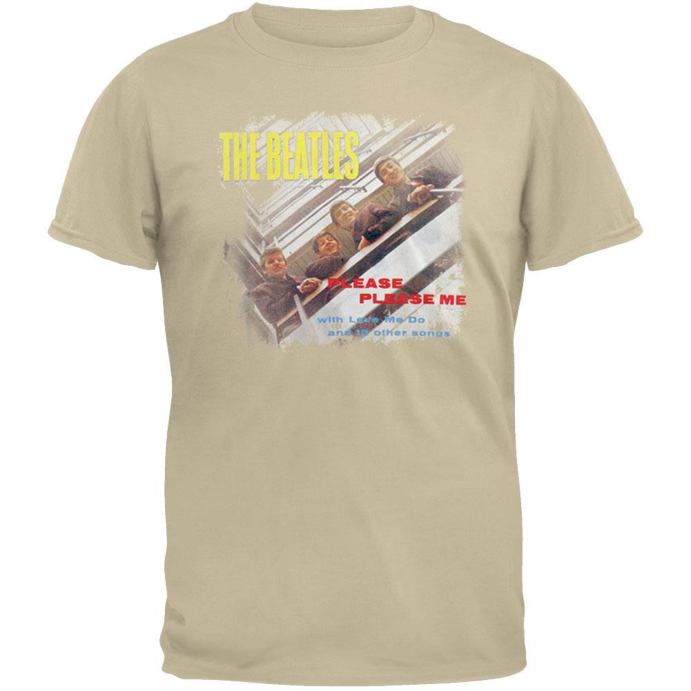 Beatles - Please Please Me T-Shirt Men's T-Shirts The Beatles SM Tan 