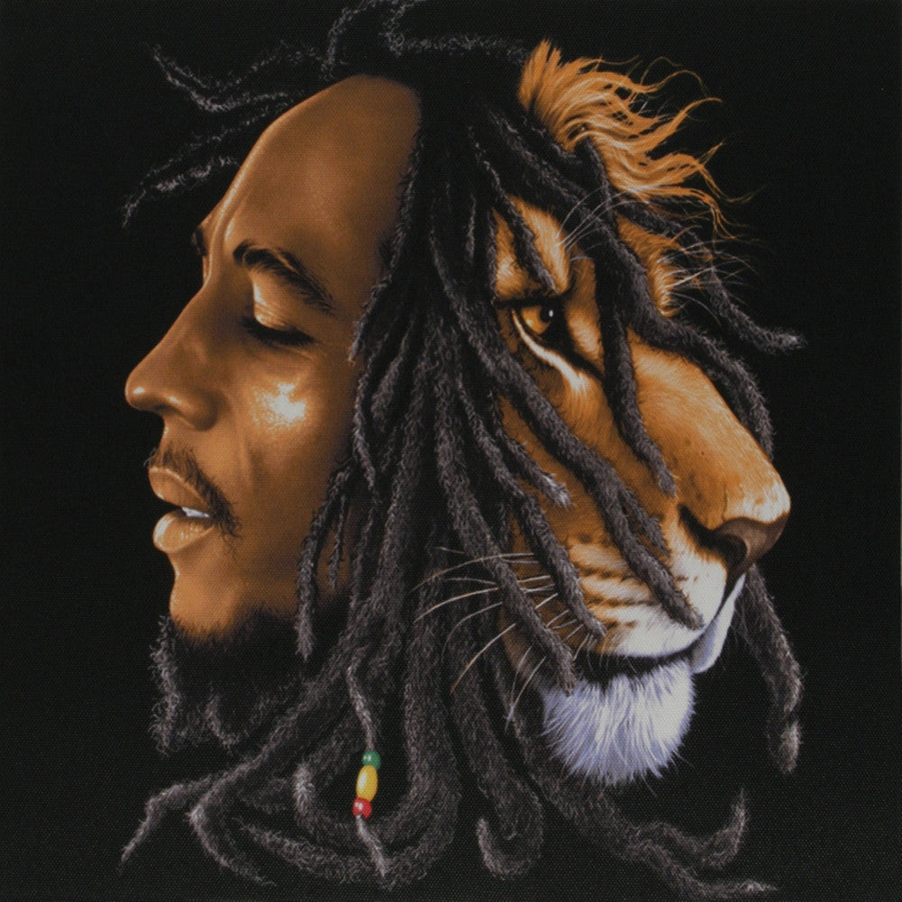 Bob Marley - Lion Head Small Canvas Print Canvas Art Old Glory One Size Colorless 