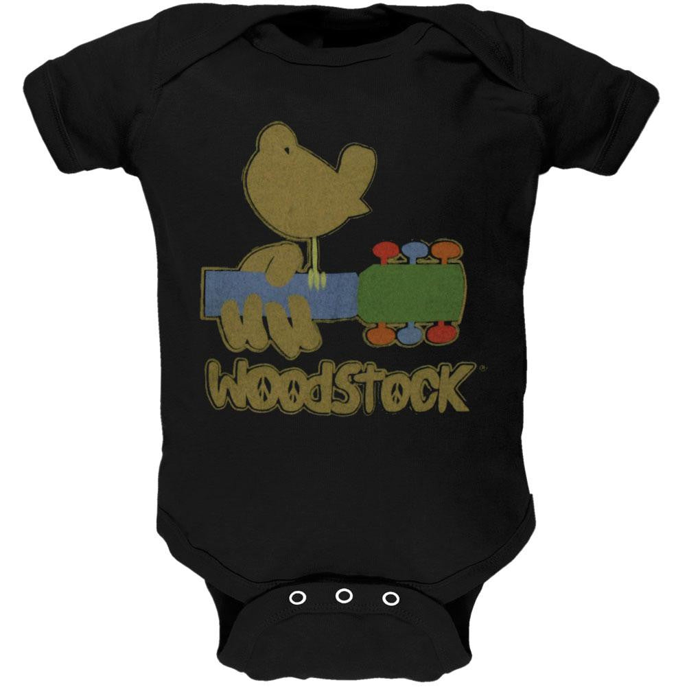 Woodstock - Snapper Camper Baby One Piece Baby One Piece Woodstock 1969 18 Black 