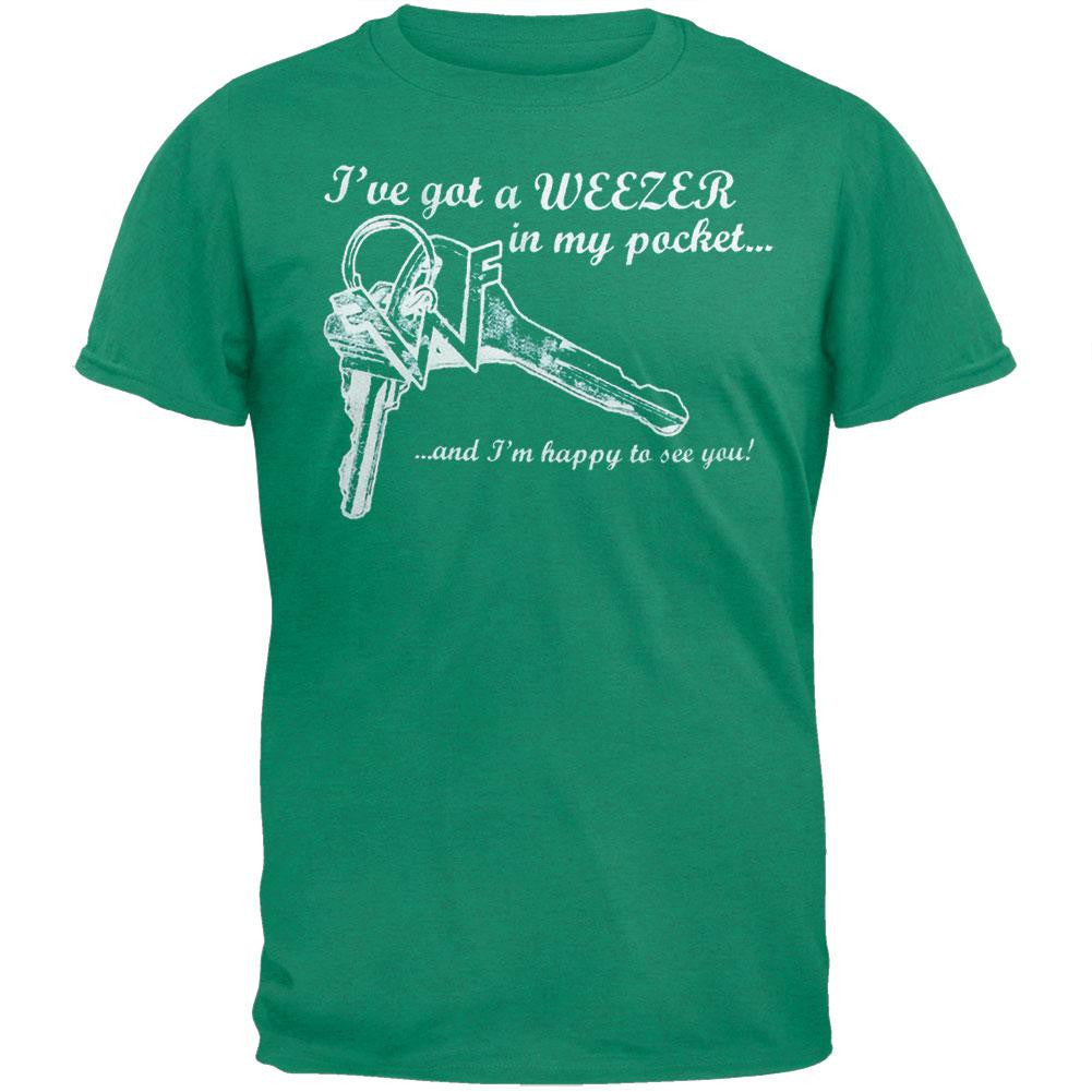 Weezer - Keys T-Shirt Men's T-Shirts Weezer MD Green 