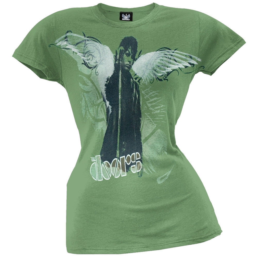 The Doors - Dark Angel Juniors T-Shirt Juniors T-Shirts The Doors SM Green 