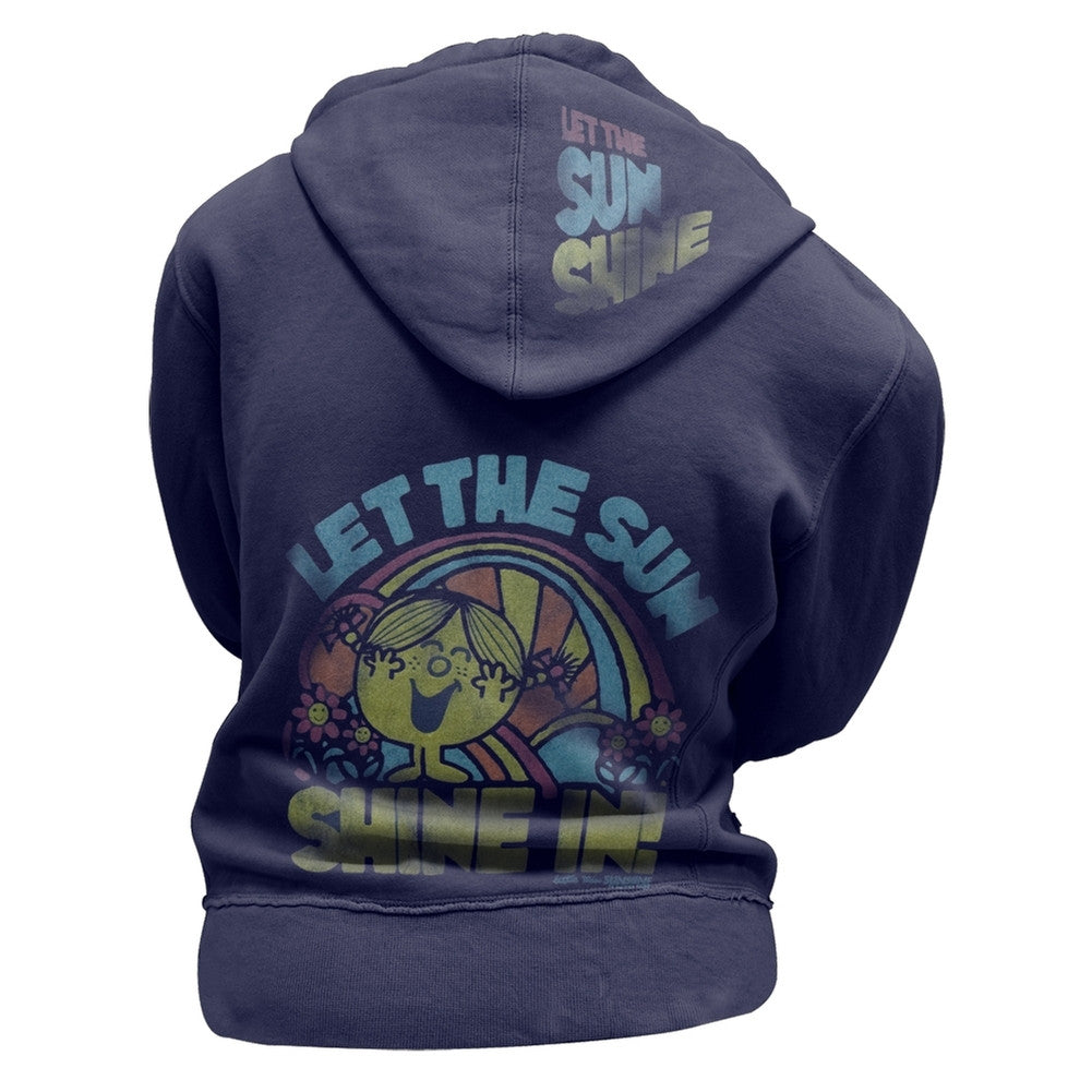 Little Miss - Let The Sun Shine Juniors Zip Hoodie Juniors Hoodies Mr. Men & Little Miss SM Dark Blue