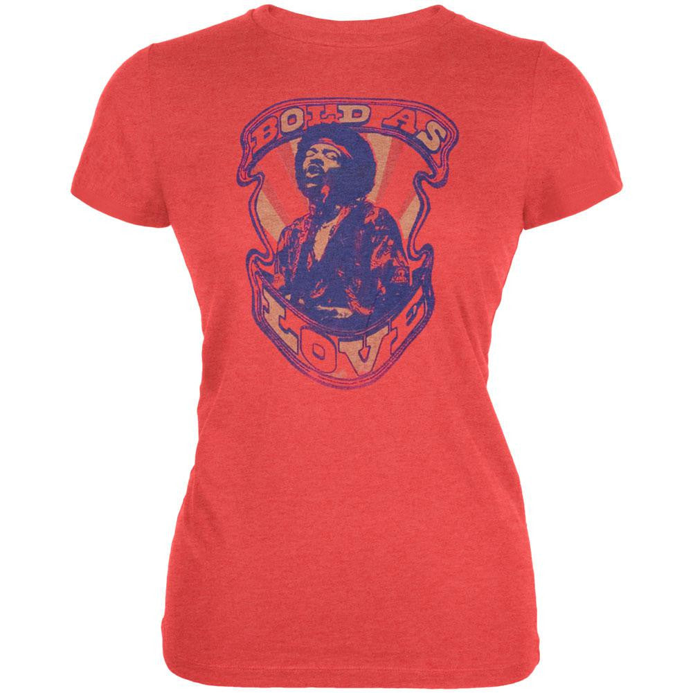 Jimi Hendrix - Bold As Love Juniors T-Shirt Juniors T-Shirts Jimi Hendrix SM Red 