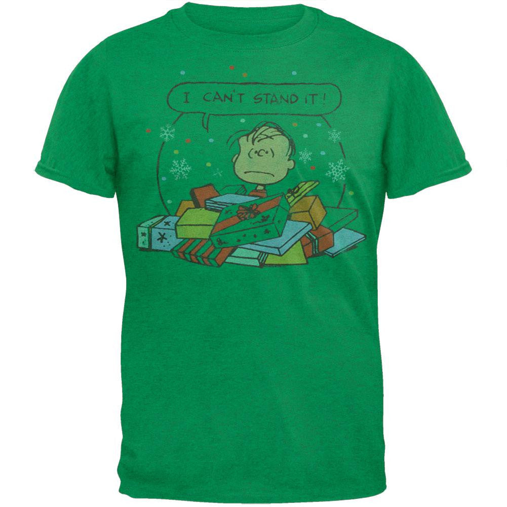 Peanuts - I Can't Stand It Soft T-Shirt Men's T-Shirts Peanuts LG Green 