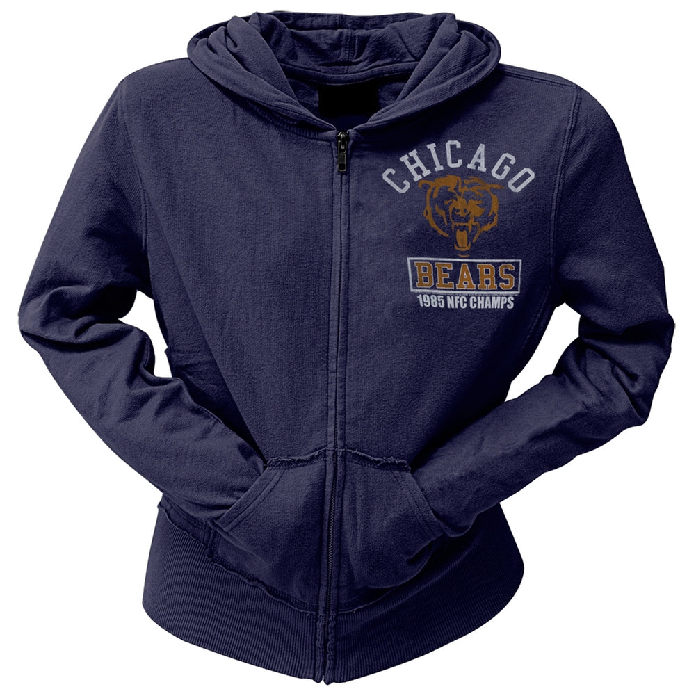 Chicago Bears - 85 NFC Champs Juniors Zip Hoodie Juniors Hoodies Chicago Bears SM Blue