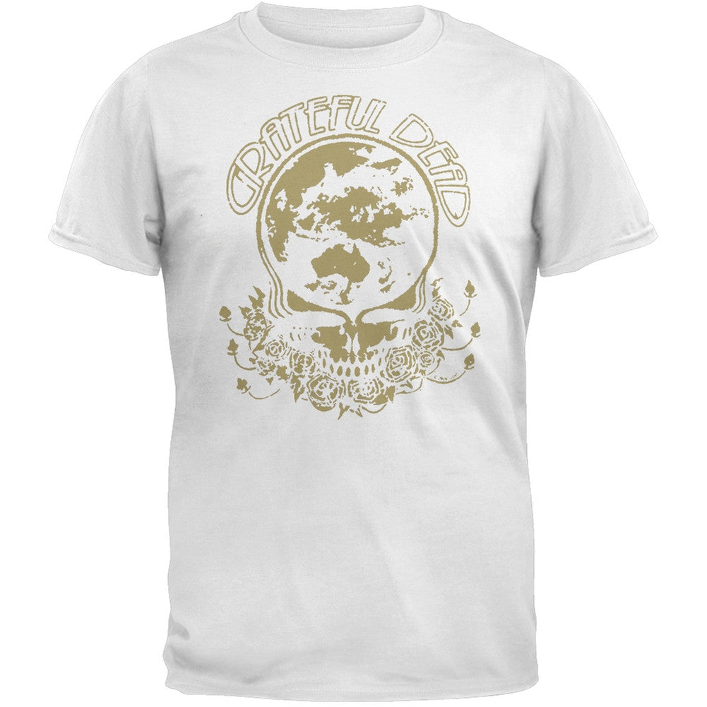 Grateful Dead - Gold Stealie Soft T-Shirt Men's T-Shirts Grateful Dead MD White 