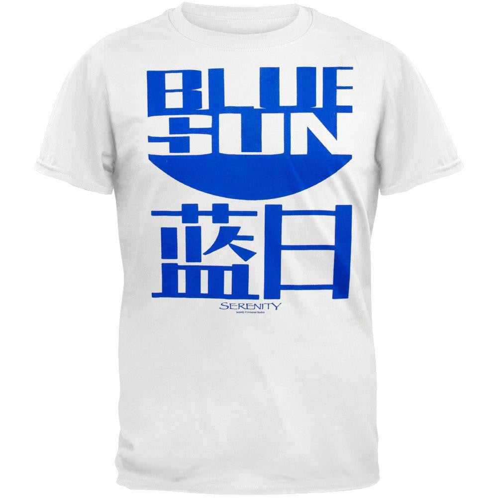 Serenity - Blue Sun White T-Shirt Men's T-Shirts Serenity 3XL White 