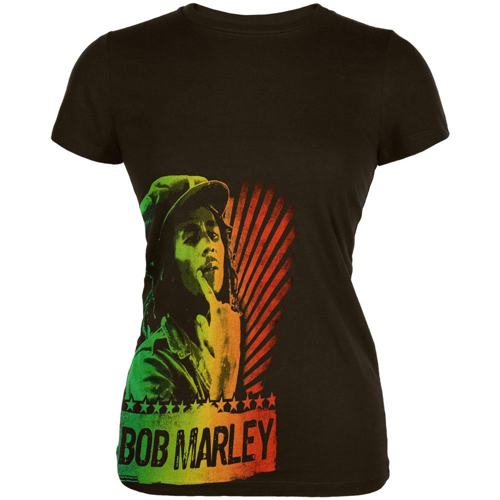 Bob Marley - Think Juniors T-Shirt Juniors T-Shirts Bob Marley SM Brown 