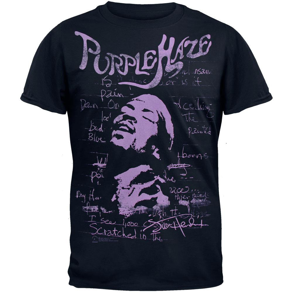 Jimi Hendrix - Purple Haze Navy Blue Soft T-Shirt Men's T-Shirts Jimi Hendrix 2XL Blue 