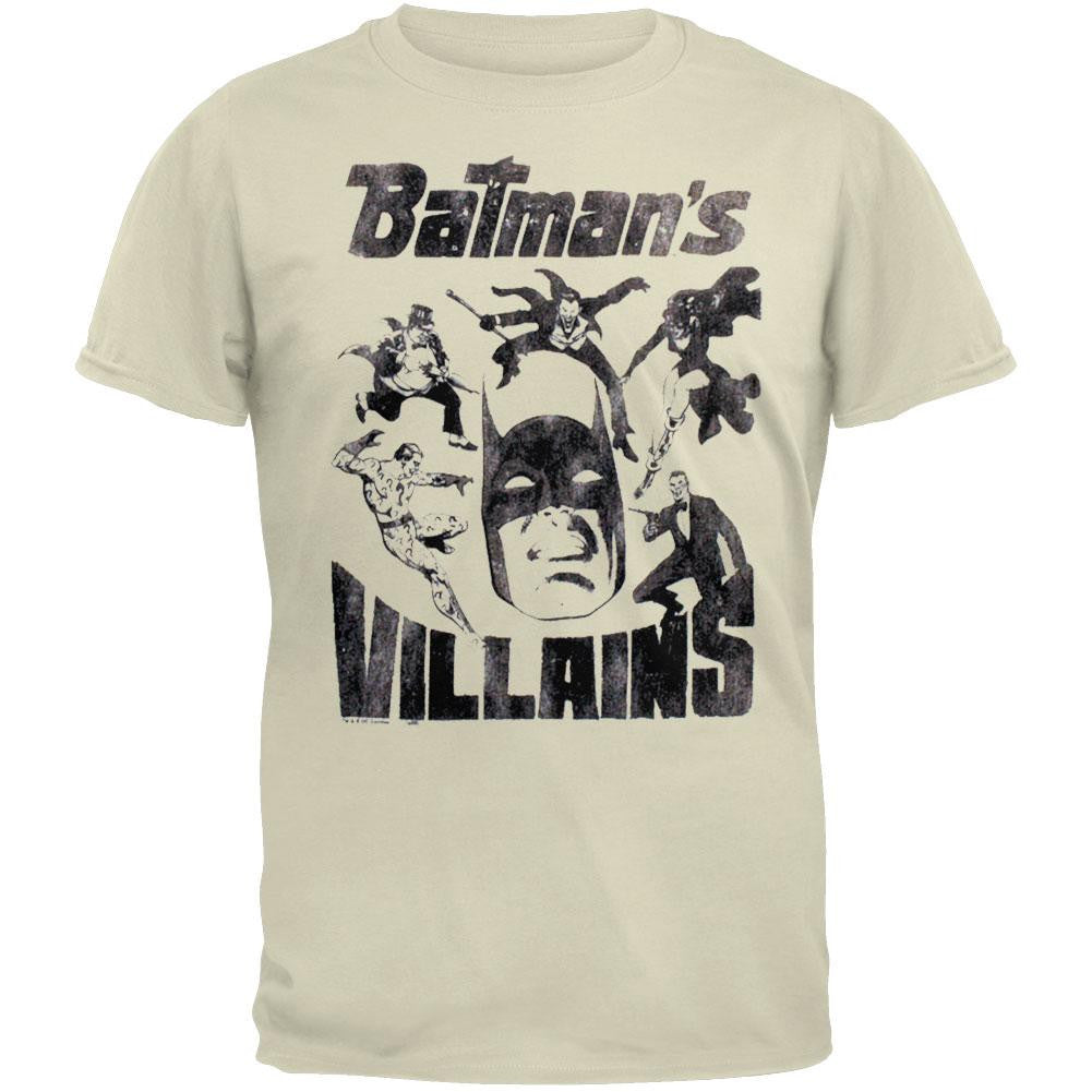 Batman - Villians Soft T-Shirt Men's T-Shirts Batman SM Off-White 