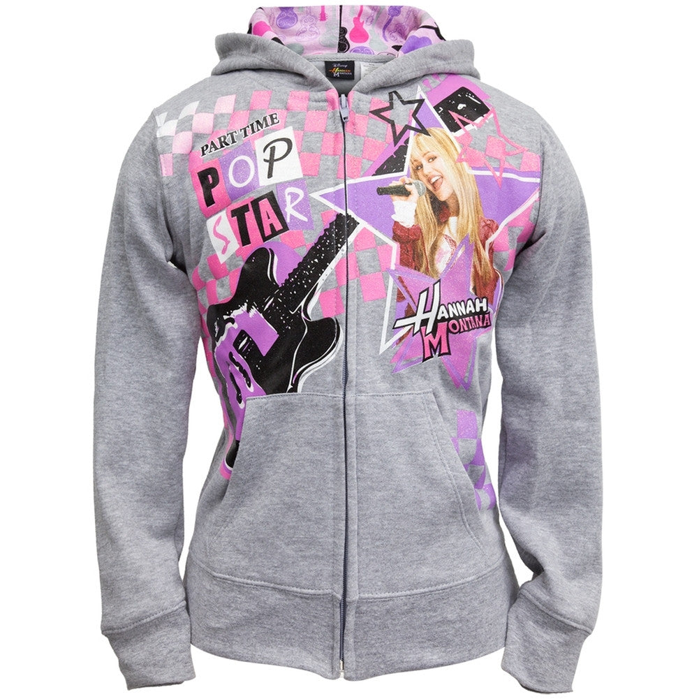 Hannah Montana - Part Time Pop Star Youth Hoodie Youth Hoodies Hannah Montana SM Grey 