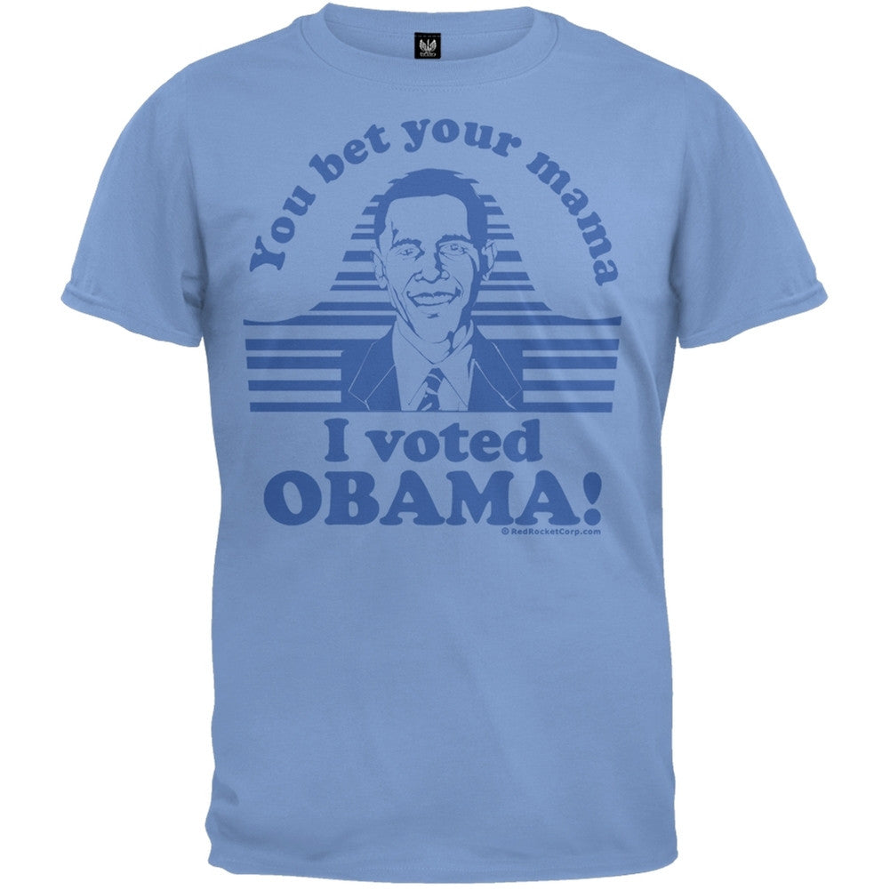 I Voted Obama T-Shirt Men's T-Shirts Old Glory SM Blue 