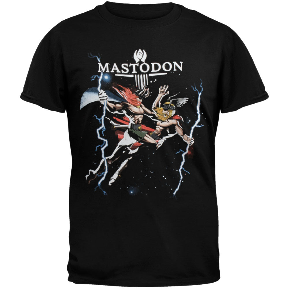 Mastodon - Dueling Vikings T-Shirt Men's T-Shirts Mastodon SM Black 