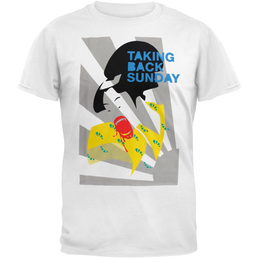 Taking Back Sunday - Mad Geisha Soft Youth T-Shirt Youth T-Shirts Taking Back Sunday LG White 