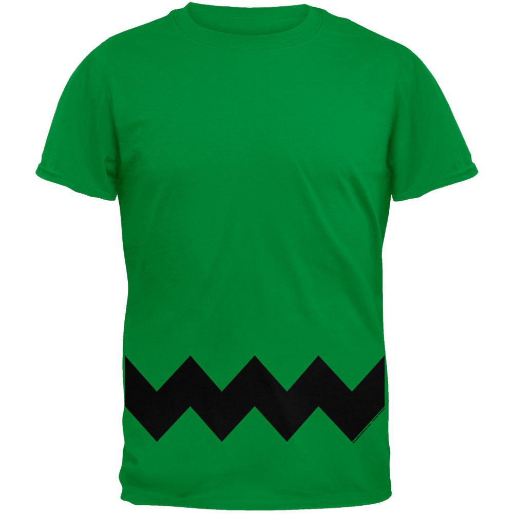 Halloween Green Zig-Zag T-Shirt Men's T-Shirts Old Glory MD Green 