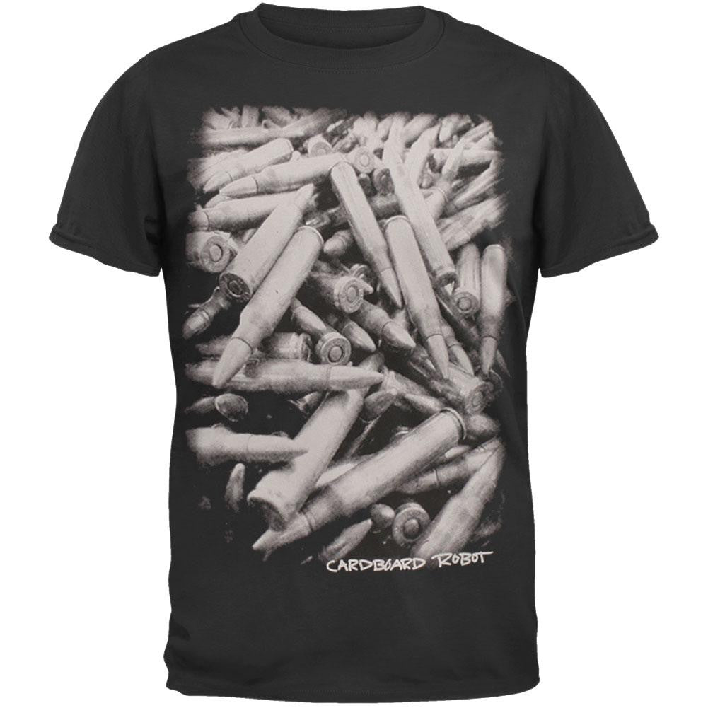 Cardboard Robot - Bullet Riddled Soft T-Shirt Men's T-Shirts Cardboard Robot SM Black 