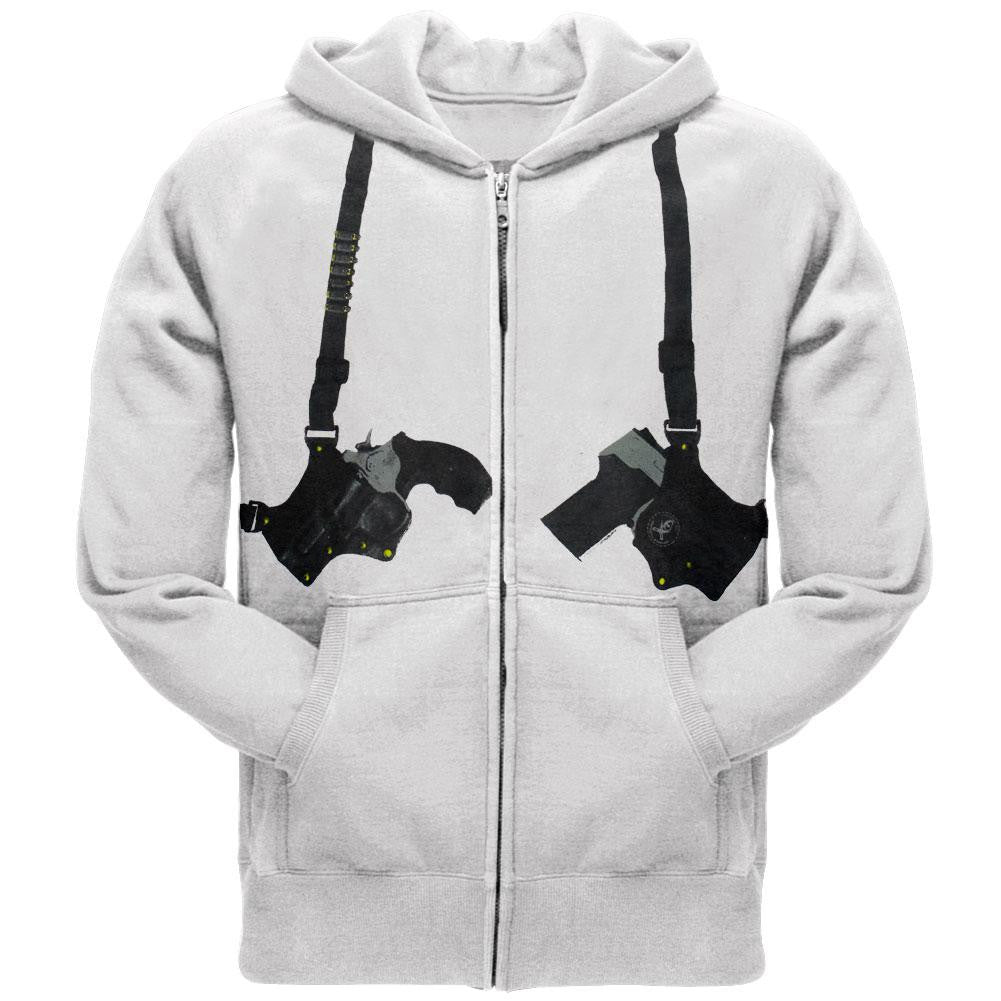Cardboard Robot - Strapped Zip Hoodie Men's Hoodies Cardboard Robot SM White 
