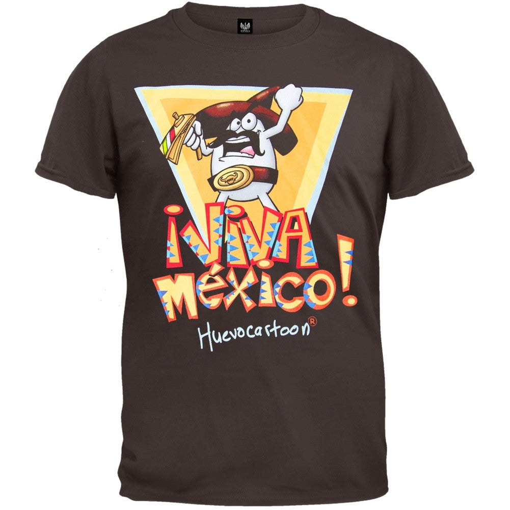 Huevo Cartoon - Viva Mexico T-Shirt Men's T-Shirts Huevo Cartoon MD Brown 