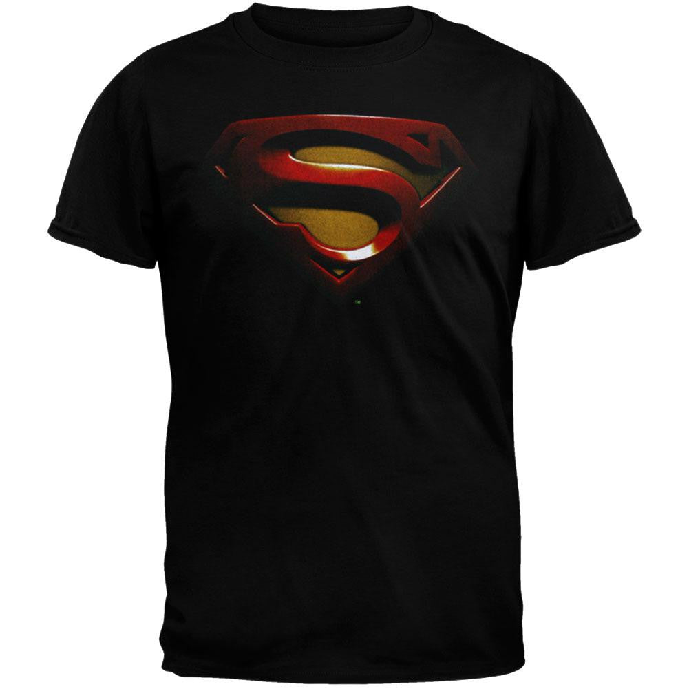 Superman - Bold Shield Youth T-Shirt Youth T-Shirts Superman XS Black 