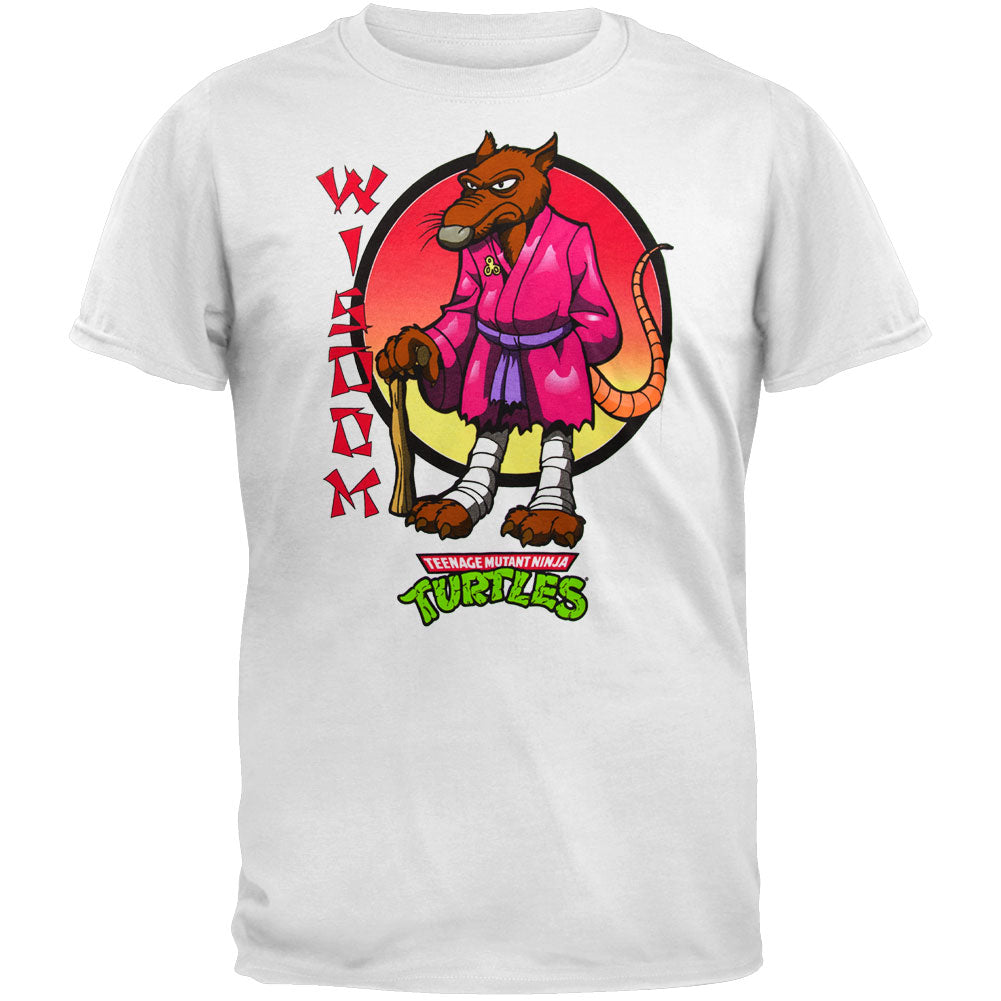 TMNT - Splinter Soft T-Shirt Men's T-Shirts Teenage Mutant Ninja Turtles LG White 
