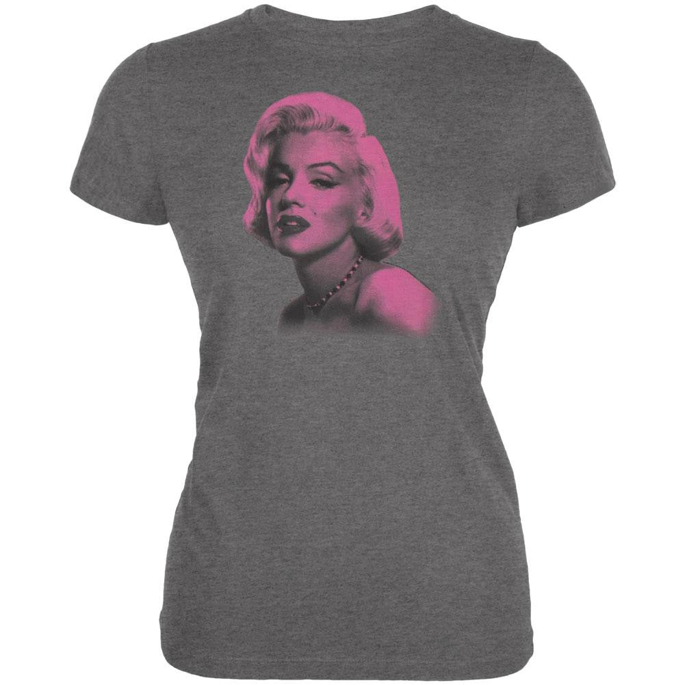 Marilyn Monroe - Pink Dreams Juniors T-Shirt Juniors T-Shirts Marilyn Monroe LG Grey 