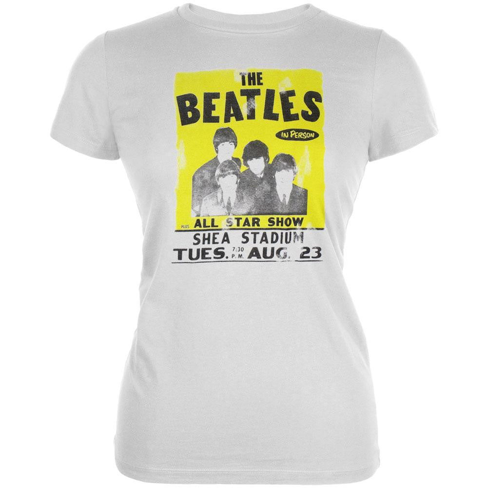 Beatles - Shea Stadium Juniors T-Shirt Juniors T-Shirts The Beatles SM White