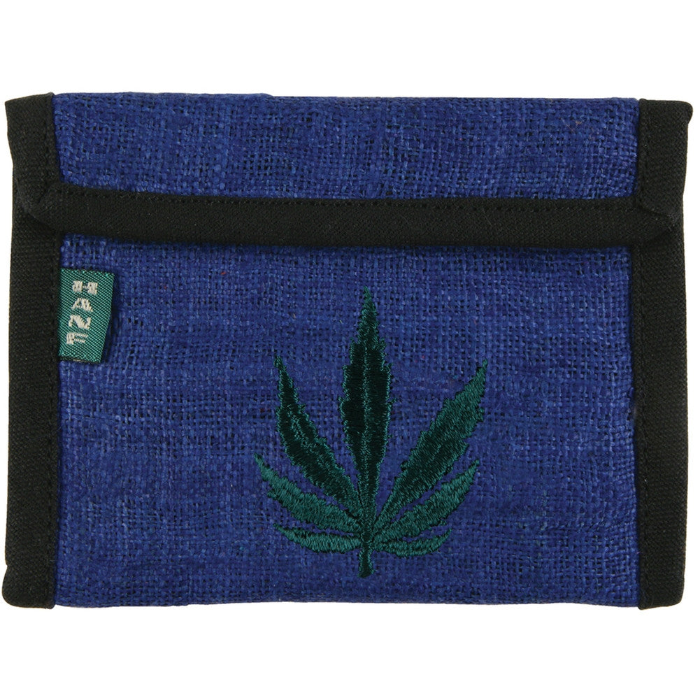 Pot Leaf Logo Blue Hemp Wallet Wallets Old Glory   