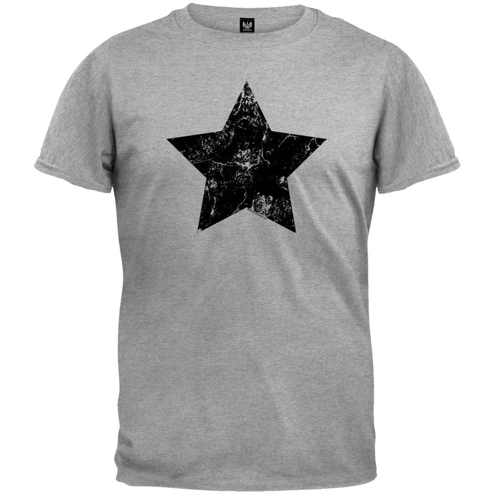 Black Star T-Shirt Men's T-Shirts Old Glory 2XL Grey 