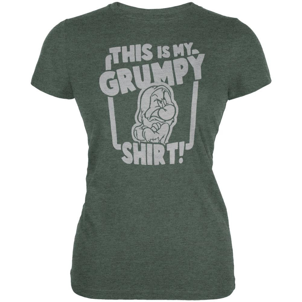 Snow White - This Is My Grumpy Shirt Juniors T-Shirt Juniors T-Shirts Snow White LG Grey 