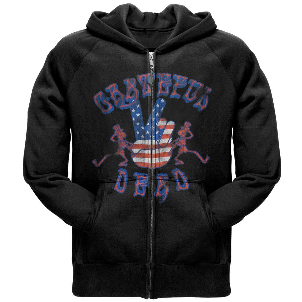 Grateful Dead - Peace Hand Zip Hoodie Men's Hoodies Grateful Dead MD Black 