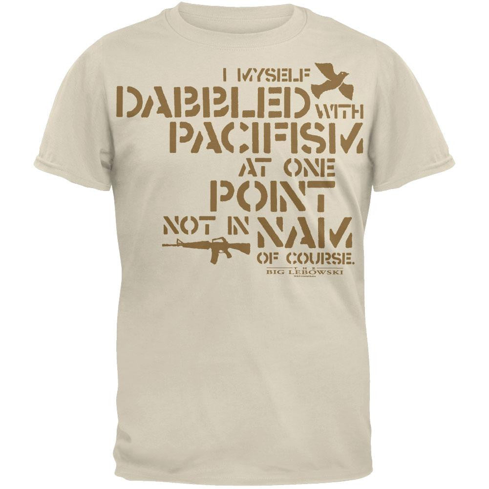 Big Lebowski - Dabbled In Pacifism T-Shirt Men's T-Shirts The Big Lebowski SM Beige 