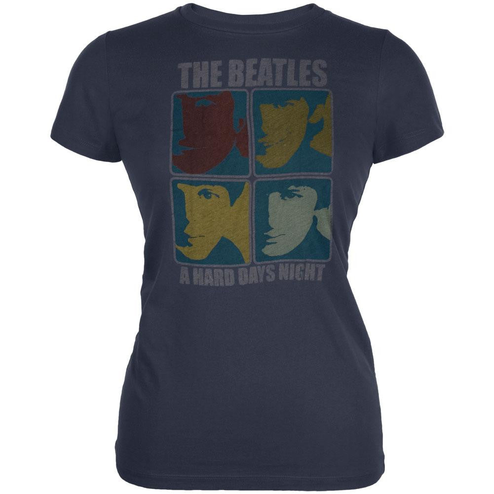 Beatles - Hard Days Juniors T-Shirt Juniors T-Shirts The Beatles XS Purple