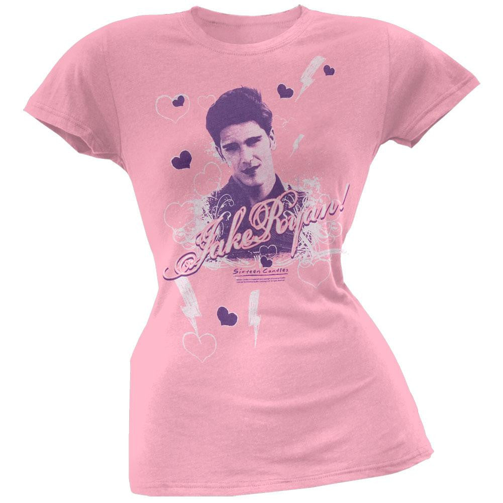 Sixteen Candles - Jake Hearts & Bolts Juniors T-Shirt Juniors T-Shirts Sixteen Candles SM Pink