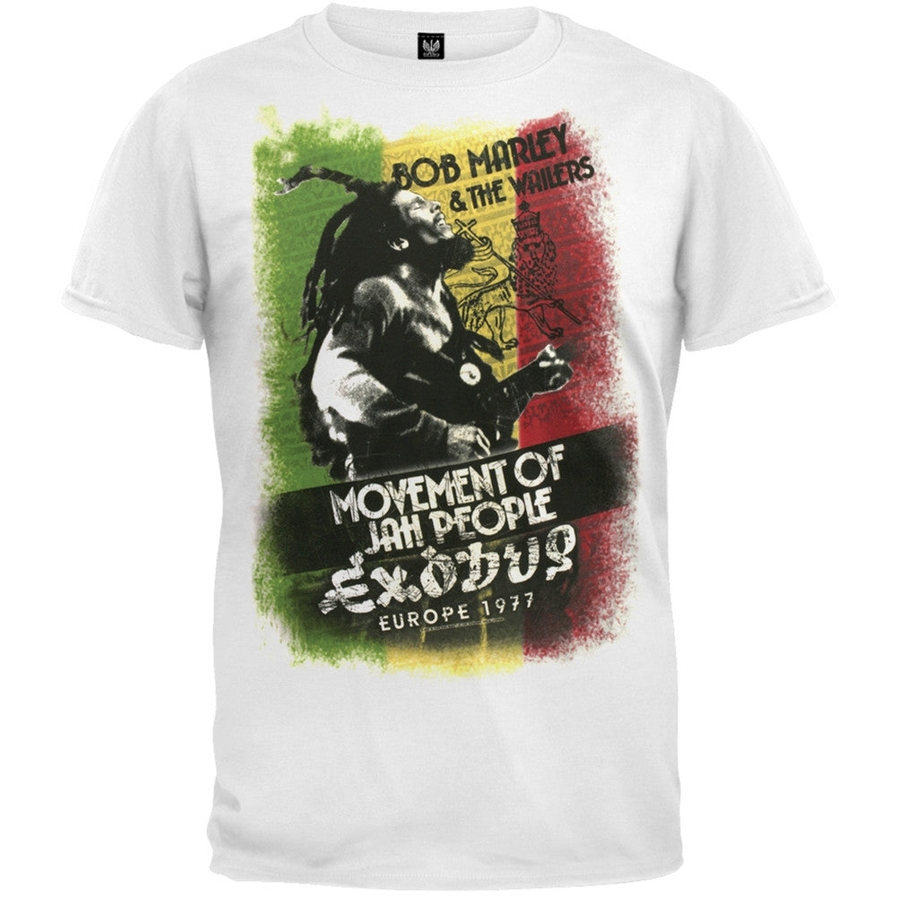 Bob Marley - Movement White Adult T-Shirt Men's T-Shirts Bob Marley SM White 