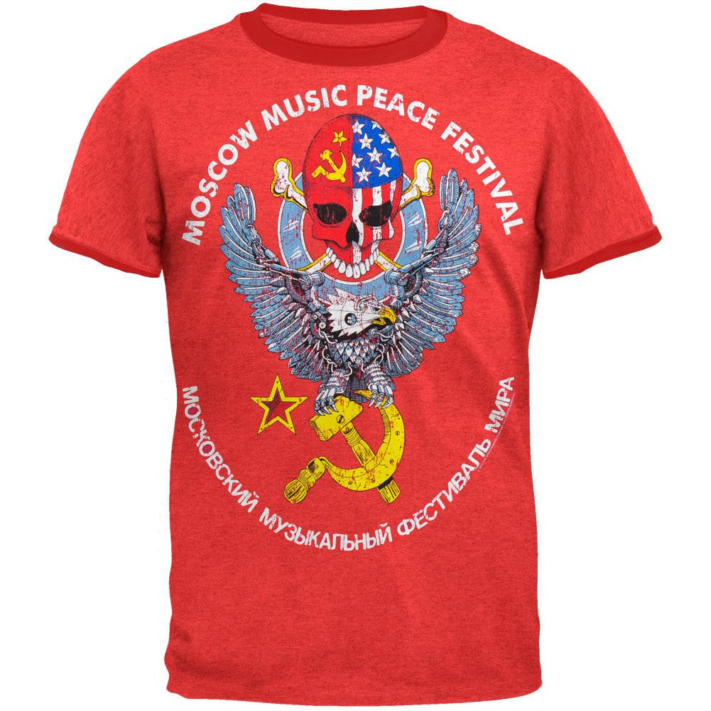 Moscow Music Peace Festival T-Shirt Men's T-Shirts Old Glory LG Red 