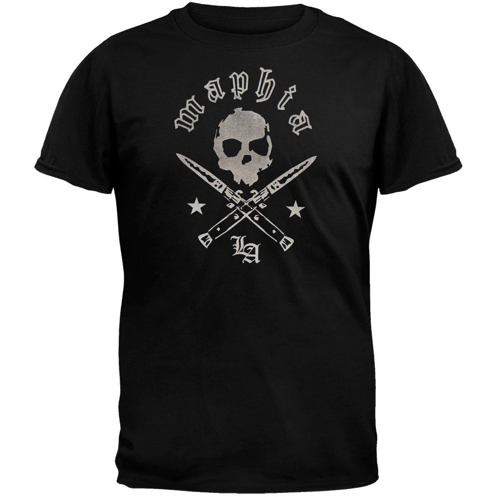 Maphia - Cream Skull T-Shirt Men's T-Shirts Old Glory XL Black 