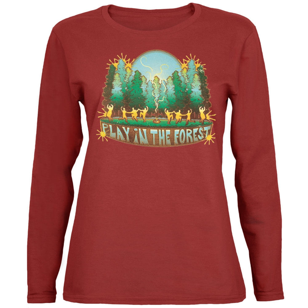 Play In The Forest Juniors Organic Long Sleeve T-Shirt Juniors Long Sleeves Little Hippie   