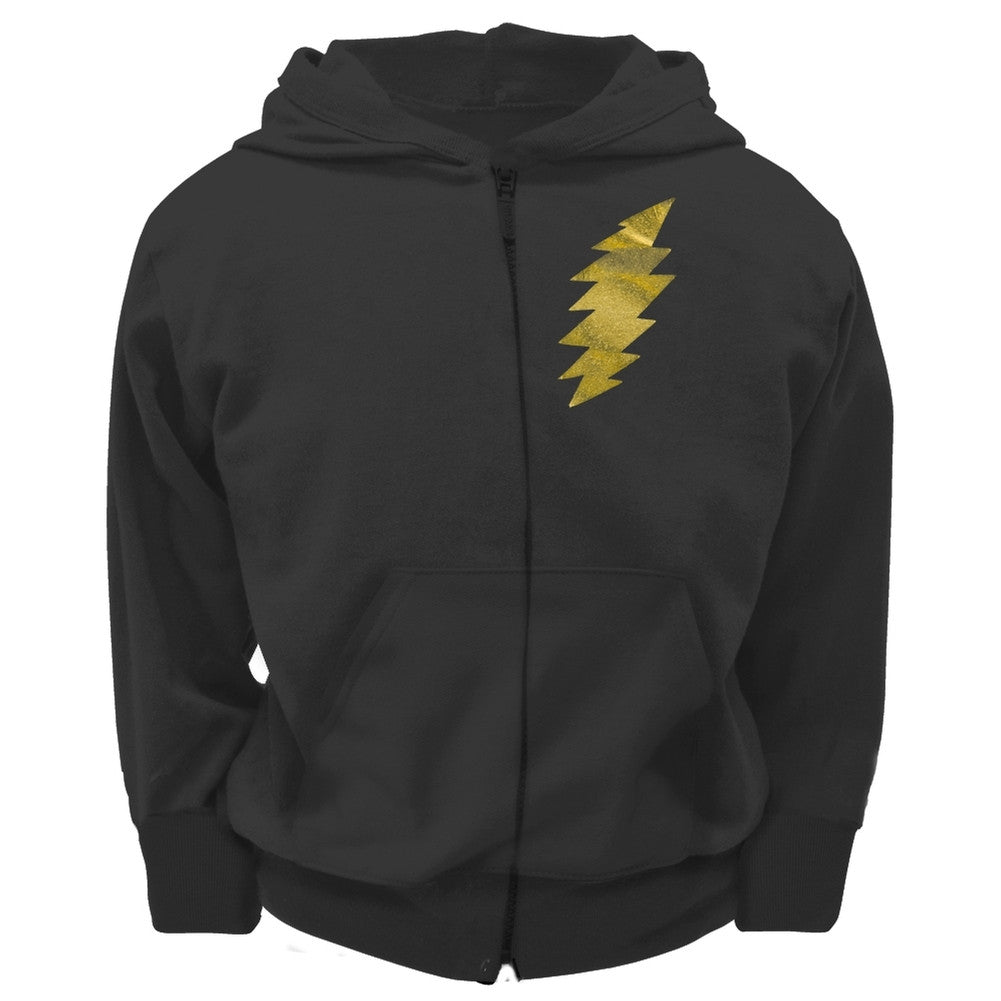 Grateful Dead - Foil Bolt Black Youth Zip Hoodie Youth Hoodies Grateful Dead SM Black