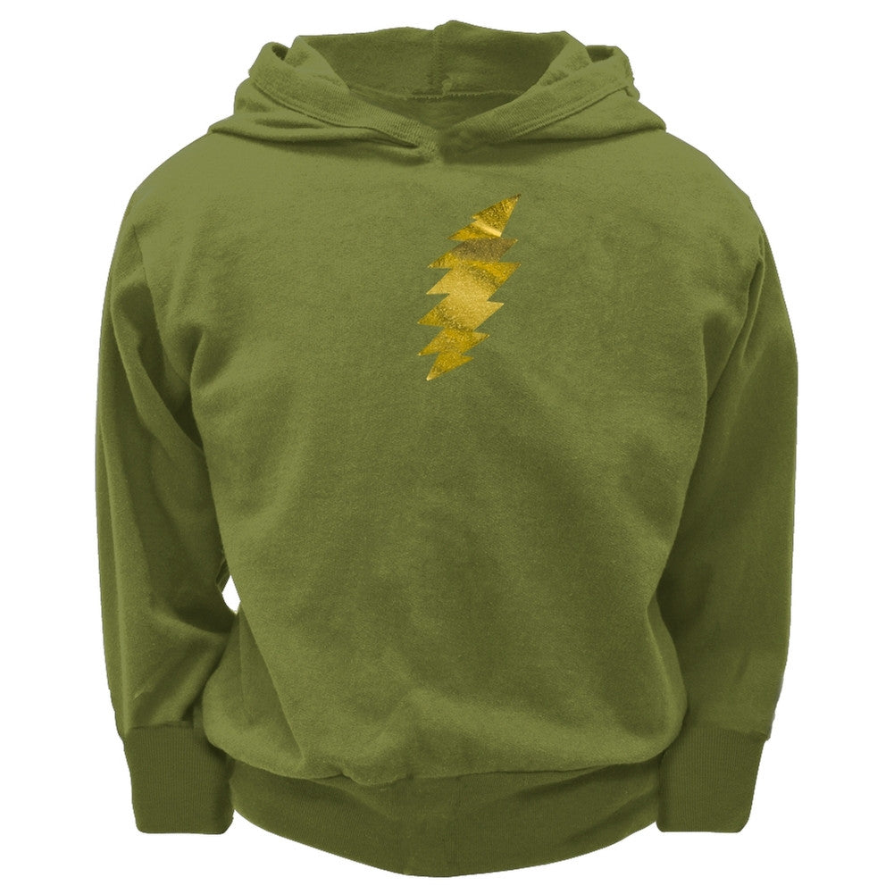 Grateful Dead - Foil Bolt Toddler Hooded Sweatshirt - Olive Toddler Hoodies Grateful Dead 6T Dark Green 