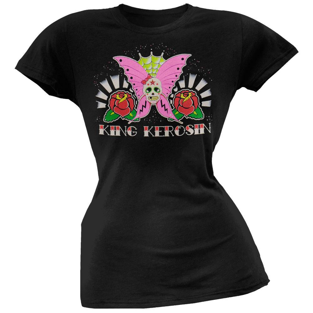 King Kerosin - Butterfly Juniors T-Shirt Juniors T-Shirts King Kerosin MD Black 