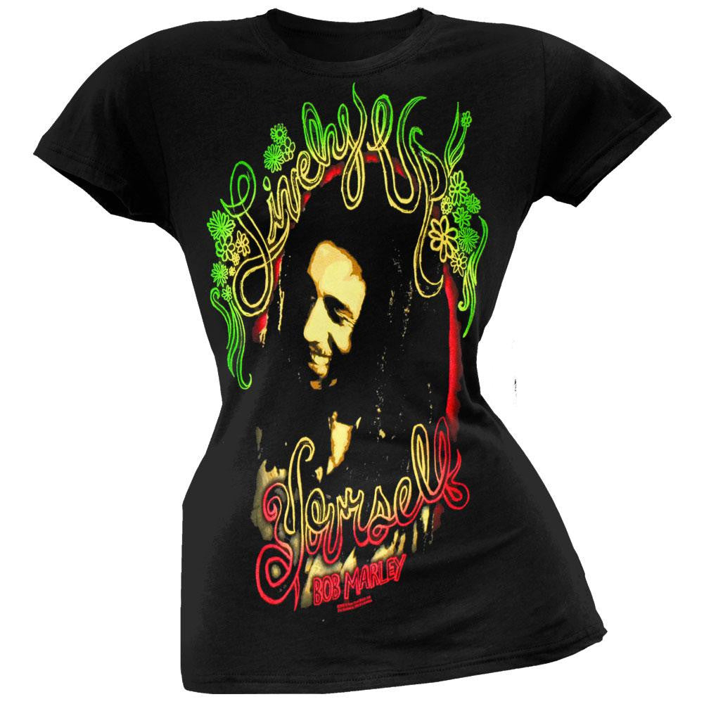 Bob Marley - Yourself Juniors T-Shirt Juniors T-Shirts Bob Marley SM Black