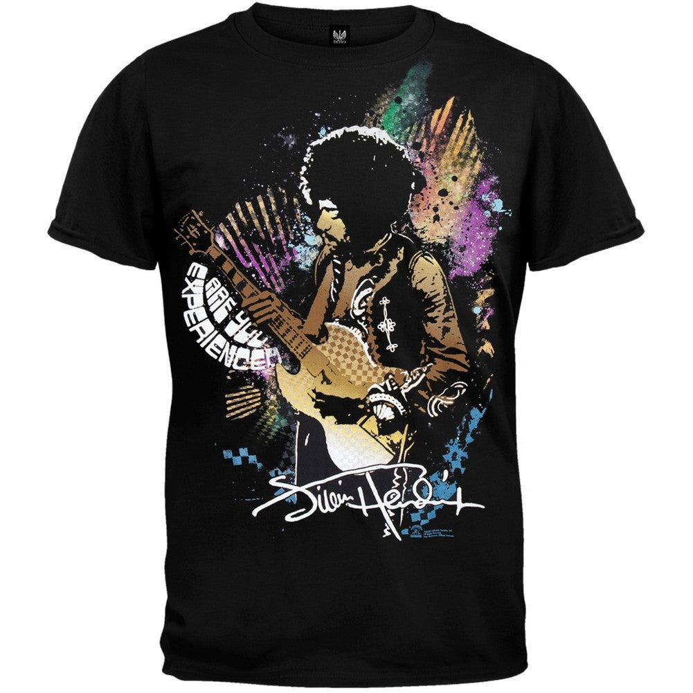 Jimi Hendrix - Experienced Black T-Shirt Men's T-Shirts Jimi Hendrix SM Black 