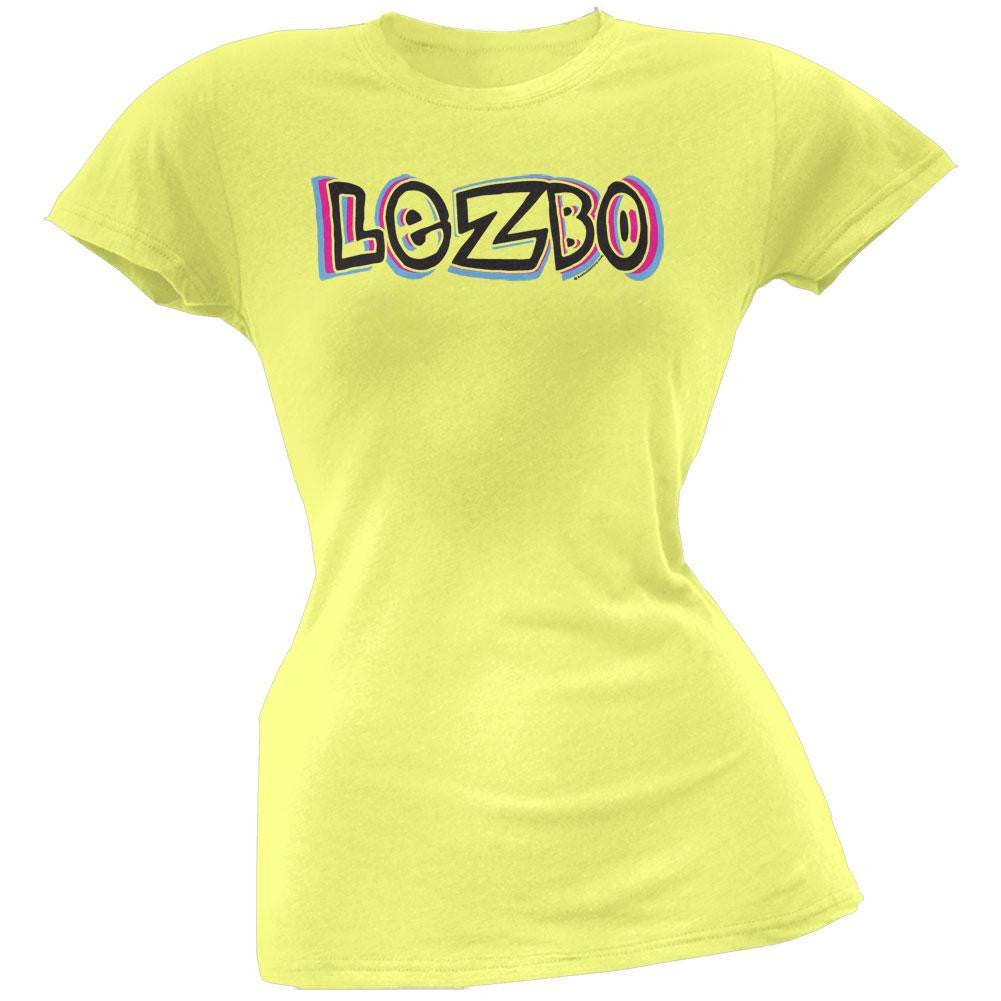 Lezbo Juniors T-Shirt Juniors T-Shirts Old Glory LG Yellow 