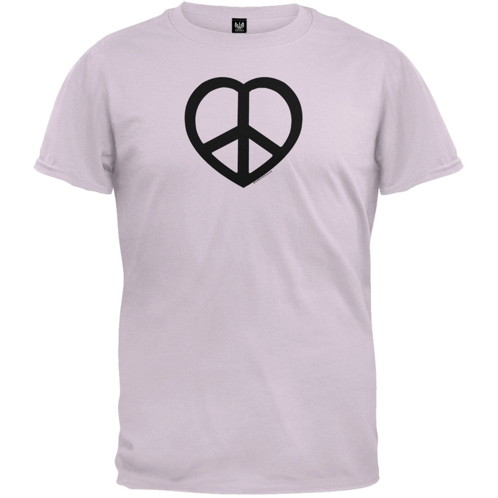 Heart Peace Sign T-Shirt - Dark Heather Men's T-Shirts Old Glory   