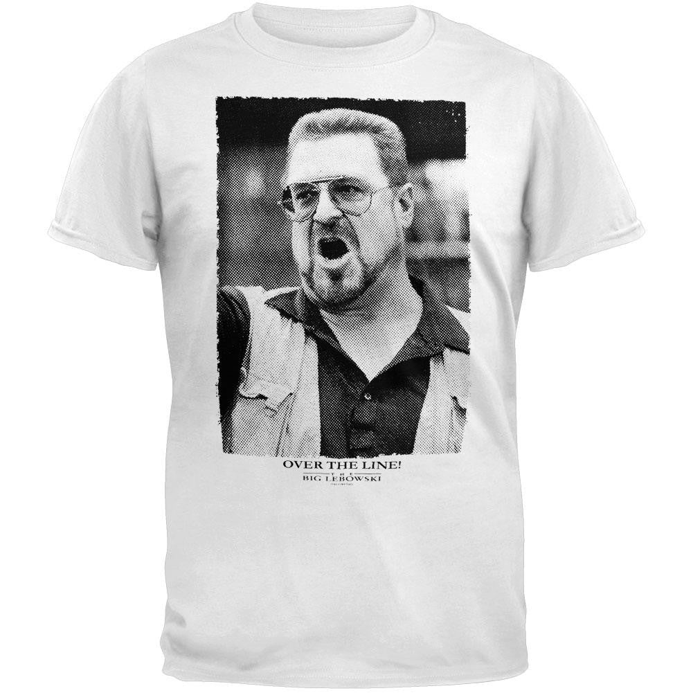 Big Lebowski - Over the Line T-Shirt Men's T-Shirts The Big Lebowski SM White 